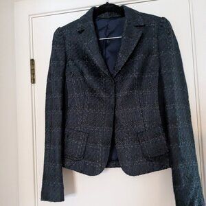 Elie Tahari Blue Woven Jacket